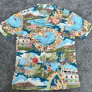 Tori Richard Hawaiian Tropical Button Up Shirt Mens Small Cotton Lawn